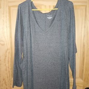 Lane Bryant Gray Long Sleeve Tee